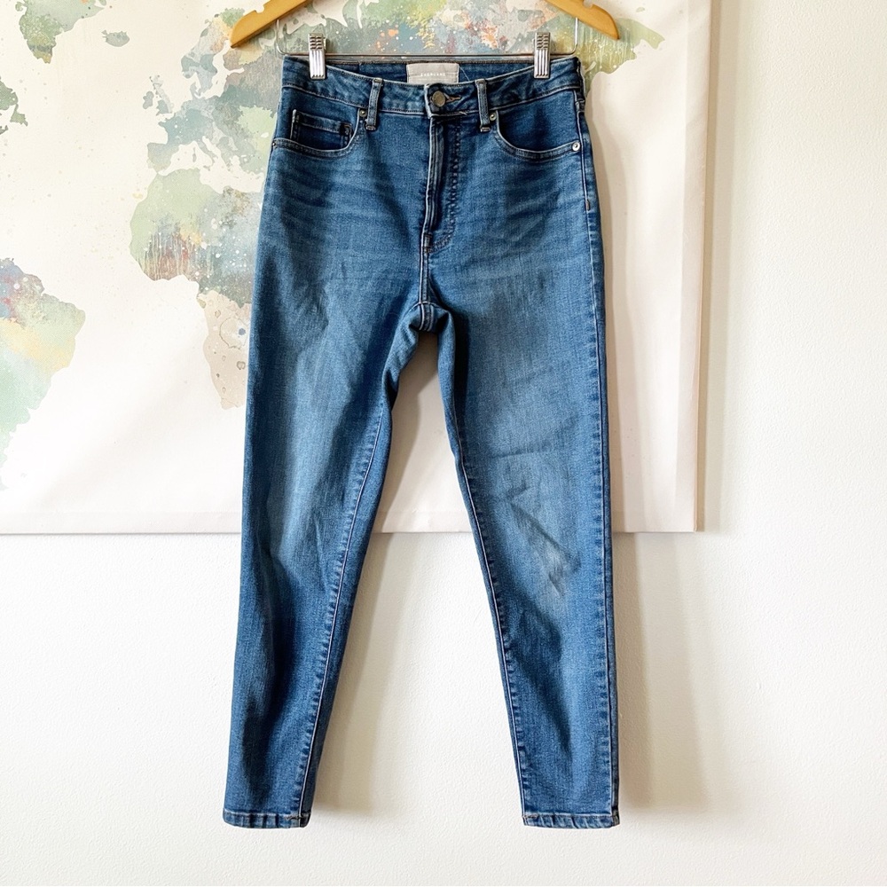Everlane‎ Jeans Size 27 Crop Curvy High Rise Skinny Medium Wash Blue
